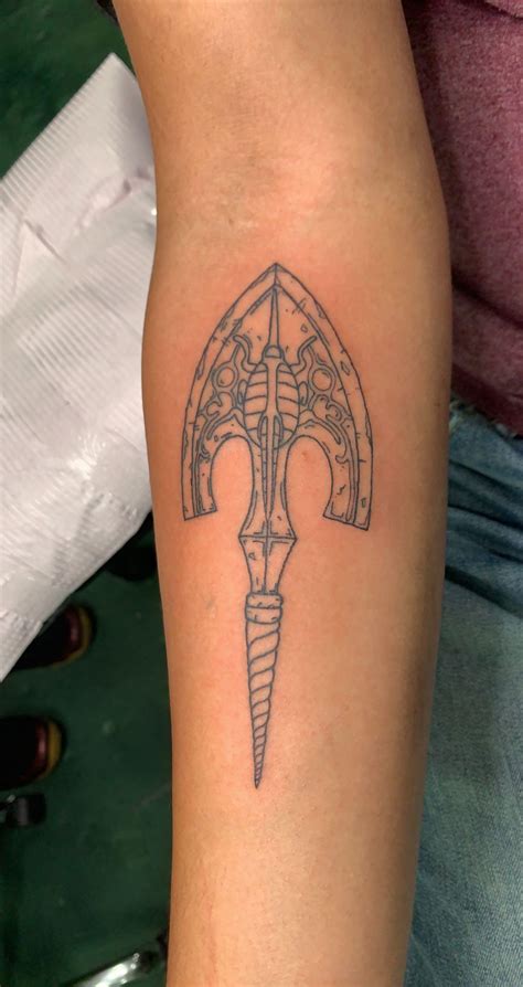 New stand arrow tattoo. I'll be adding color in a few weeks and will ...