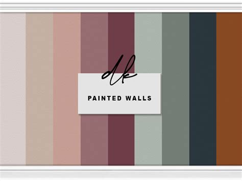 S I M S - Painted Walls 1 Packages, 15 swatches. Download...