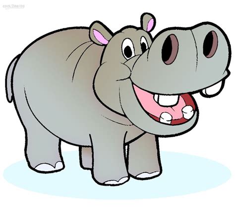 Cute Baby Hippo Cartoon Clipart | Free download on ClipArtMag