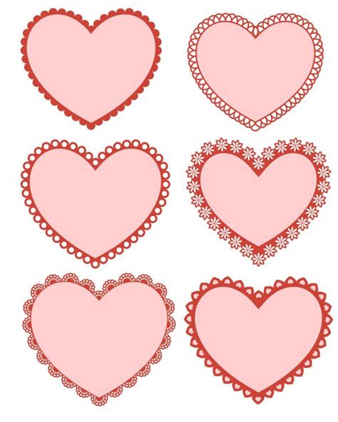 Free Printable Valentine Hearts | Mama Likes This | Corazones ...