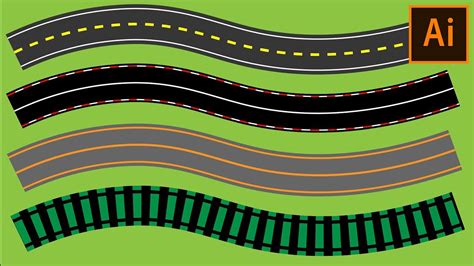 How to draw Roads in Adobe Illustrator - YouTube