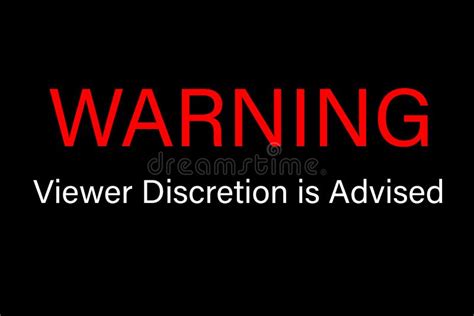 Warning Viewer Discretion is Advised Sign Stock Illustration ...