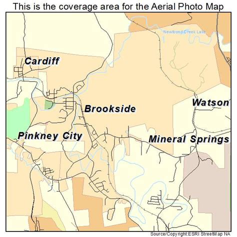 Aerial Photography Map of Brookside, AL Alabama