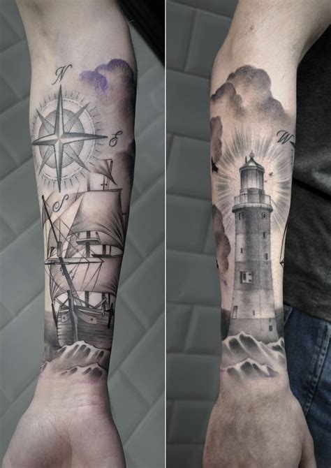 Sea Tattoo | Tattoos, Lighthouse tattoo, Sailing tattoo