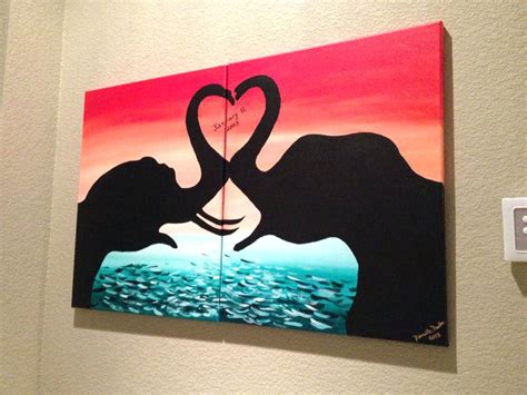 Couple Canvas Painting at PaintingValley.com | Explore collection of ...