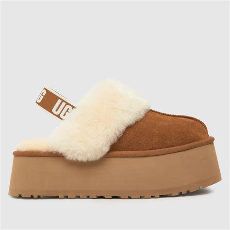 Womens Tan UGG Funkette Slippers | schuh