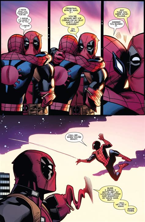 Spider-Man And Deadpool Hugging – Comicnewbies