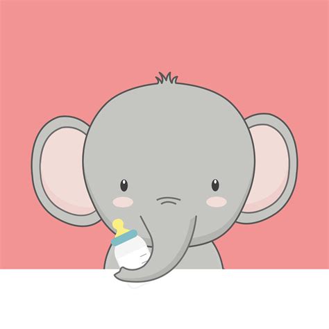 Free 311 Baby Elephant Cartoon Svg SVG PNG EPS DXF File