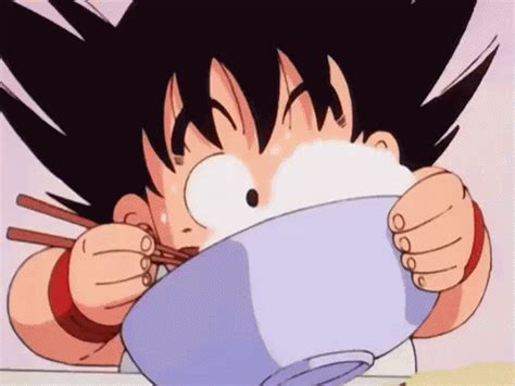 Rice Rice GIF - Rice Eat Goku - Descubrir y compartir GIFs