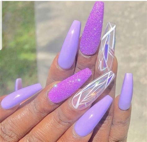 Pin by Cam on Nails | Purple acrylic nails, Purple nails, Coffin nails ...