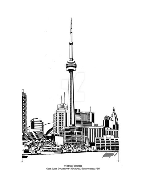 Toronto Skyline Drawing at PaintingValley.com | Explore collection of ...