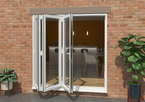 White 2100mm UPVC Bi-Fold Door OPEN OUT 3L UPVC Bifold Door