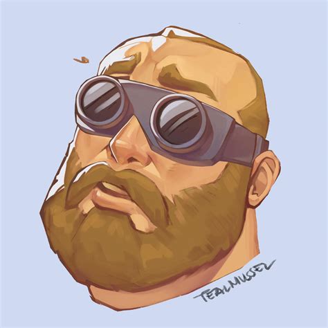 [TF2] Dell 'Engineer' Conagher with Beard by tealmussel on DeviantArt