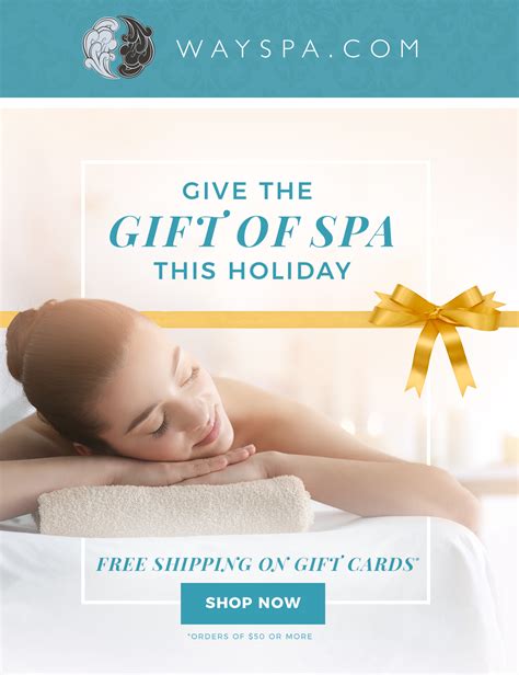 Wrap up the holidays and get free shipping on every spa gift card of ...