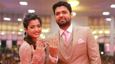 Rashmika Mandanna and Rakshit Shetty Engagement Photos – Lovely Telugu