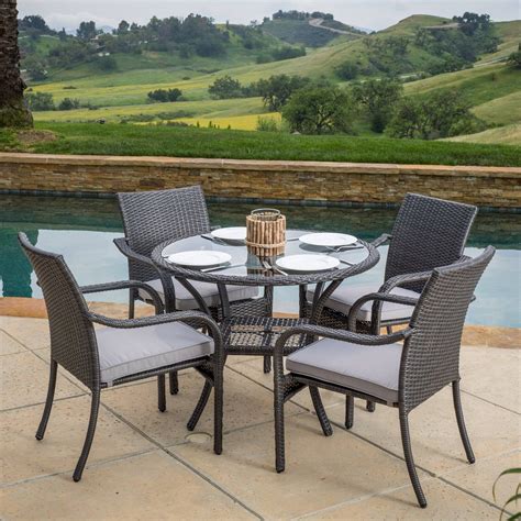 Lakeside 5 Piece Wicker Patio Dining Set - Walmart.com