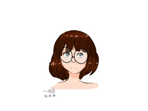 short haired girl with glasses Ditaiyo - Illustrations ART street