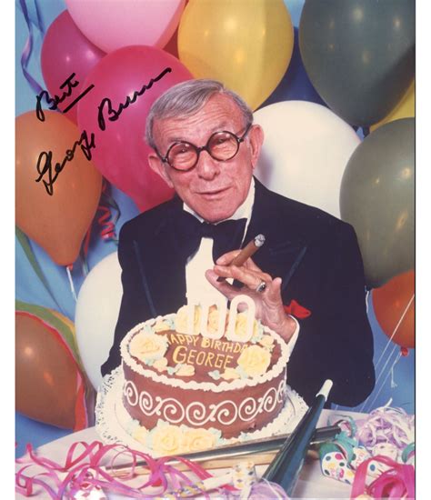 George Burns signed 100th birthday party photo