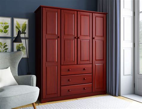 Buy NEW! 100% Solid Wood Family Wardrobe/Armoire/Closet 5962 by Palace ...