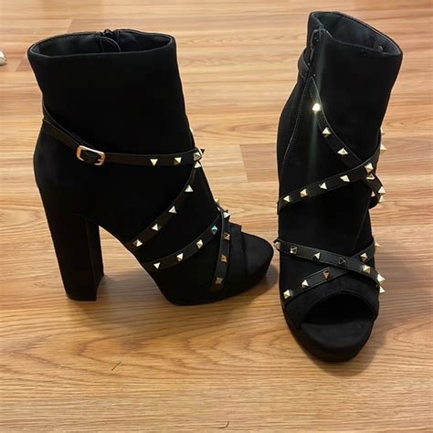 Liliana | Shoes | Lilian Black Studded Boots Thesethreeboutique | Poshmark