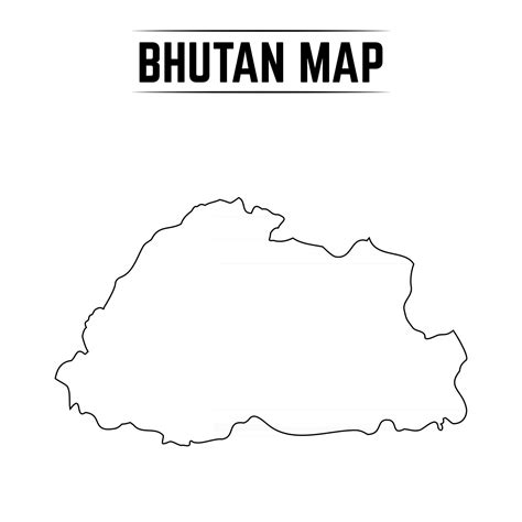 Outline Simple Map of Bhutan 2905457 Vector Art at Vecteezy