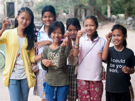 Cambodian children, Angkor Wat, Siem Reap, Cambodia - Sonya and Travis