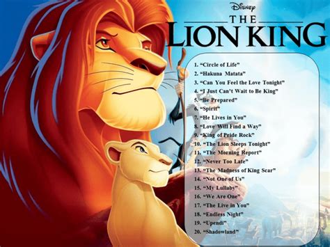 35 Best Songs From "The Lion King" - Spinditty