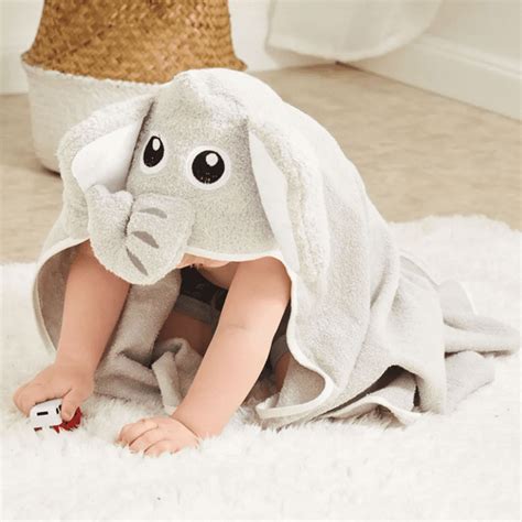 XinLe Baby Hooded Towels Soft Cotton Baby Bath Towel with Elephant Ear ...