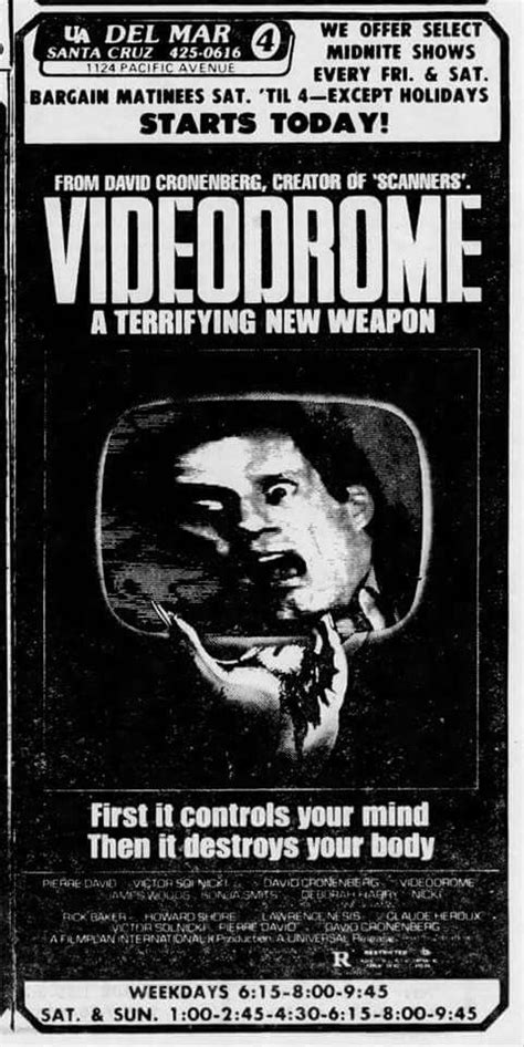 Videodrome | All horror movies, Horror posters, Movie nerd