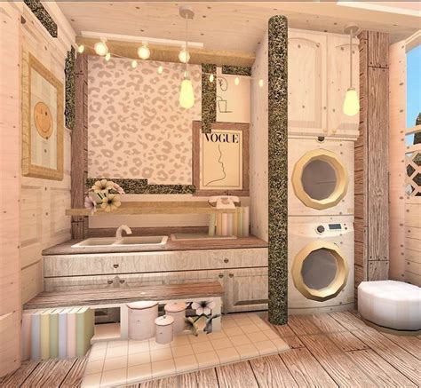 Bloxburg laundry room | Tiny house layout, House floor design, Diy ...