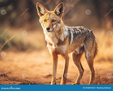 Indian jackal stock illustration. Illustration of wilderness - 293681664