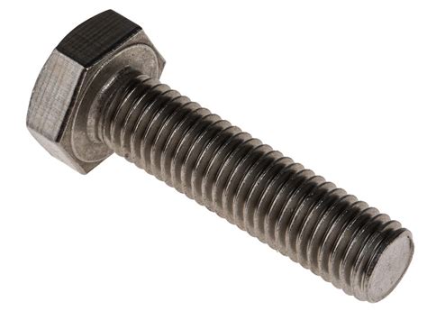 Plain Stainless Steel Hex, Hex Bolt, M10 x 40mm | RS