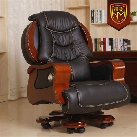 Niumai luxurious leather reclining chairs swivel office chair stylish ...