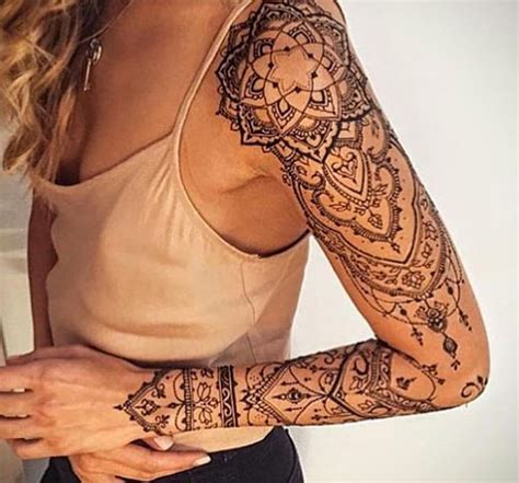 Sleeve Henna Tattoo - half sleeve henna tattoos #Halfsleevetattoos ...