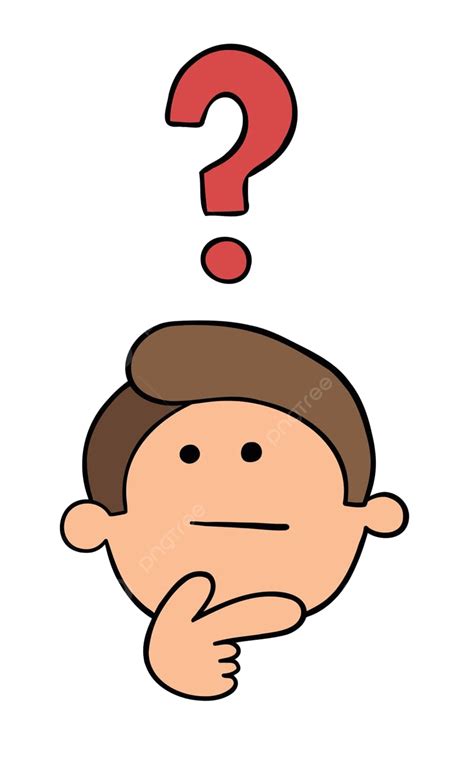 Cartoon Man Thinksvector Illustration Doubt Character Serious Vector ...