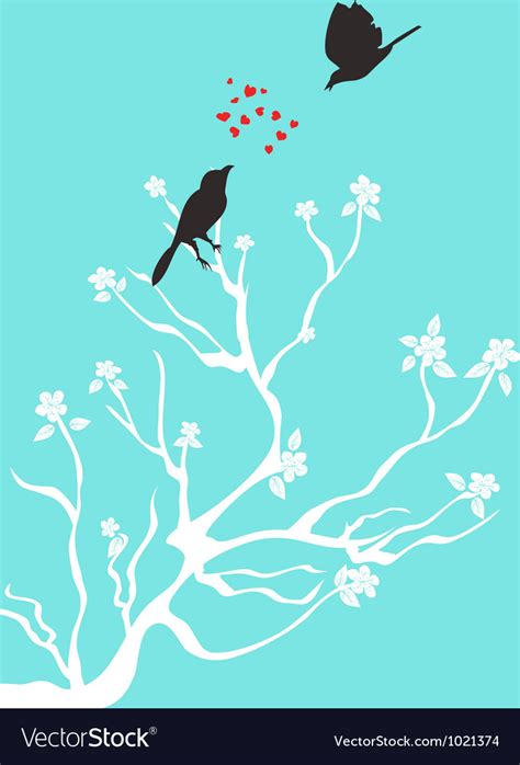 Birds talk love Royalty Free Vector Image - VectorStock