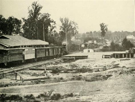 Trains assembled at the Corinth, Mississippi railroad station on May 29 ...