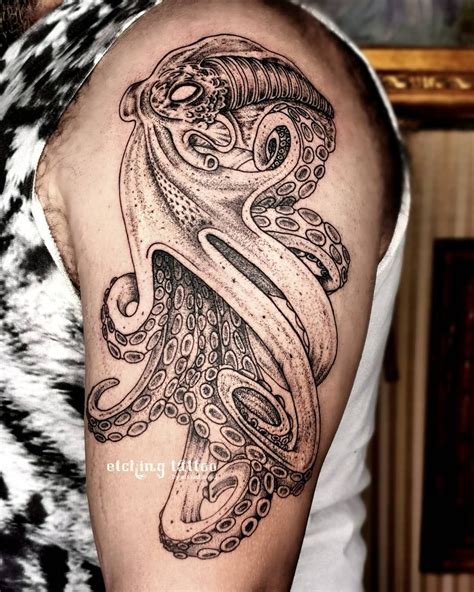 Etching Tattoo on Instagram: “Octopus symbolism is a reminder that to ...