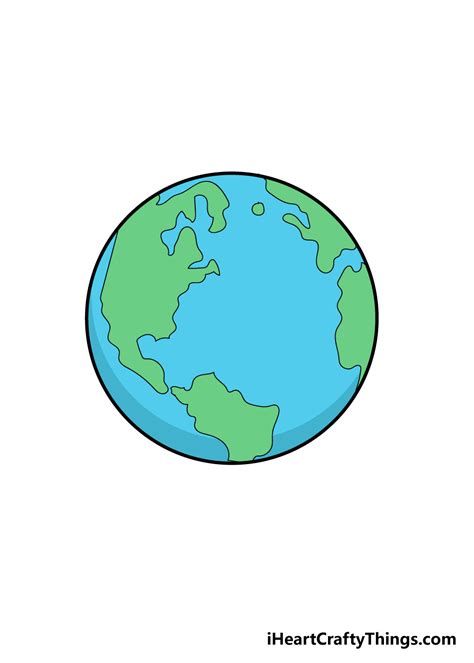 Earth Drawing - How To Draw The Earth Step By Step