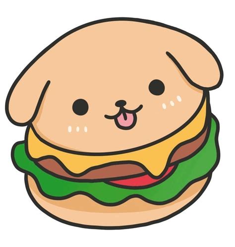 How To Draw Really Cute Hamburgers | Sachen zu zeichnen, Süße bilder ...