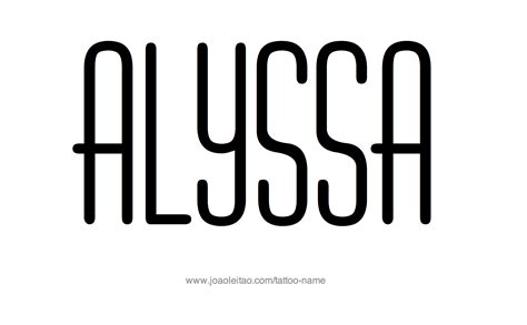 Alyssa Name Tattoo Designs