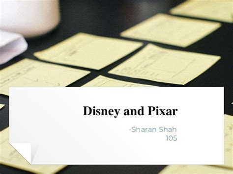 Disney and Pixar Merger