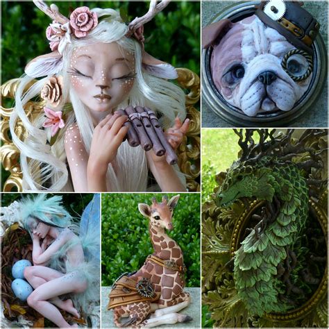 Polymer clay handmade one of a kind sculptures by Mystic Reflections ...