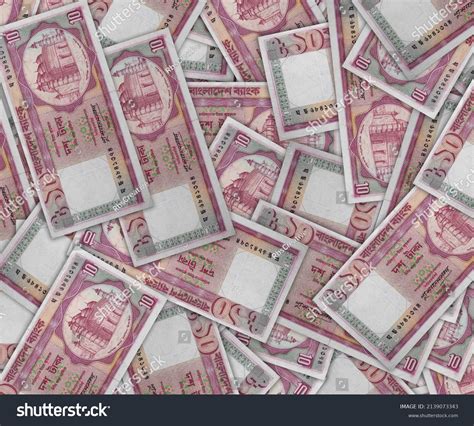 Bangladeshi 10 Taka Bank Notes Pattern Stock Photo 2139073343 ...