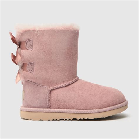 Kids Girls Junior Pale Pink UGG Bailey Bow Ii Boots | schuh