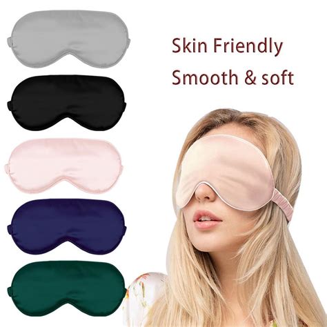 100% 3D NATURAL SILK SOFT EYE SLEEP MASK SLEEPING EYEMASK | Shopee ...