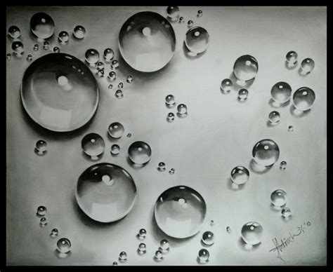 Water Drops(2013) | Realistic drawings, Art painting, Cool art