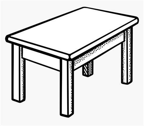 Table Clipart Black And White Png - Table Black And White, Transparent ...