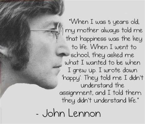 Wise Words About Being Happy From John Lennon | John lennon quotes, Pin ...