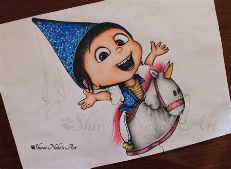 WIP Despicable Me Drawing - Agnes by ShiroiNekosArt on DeviantArt